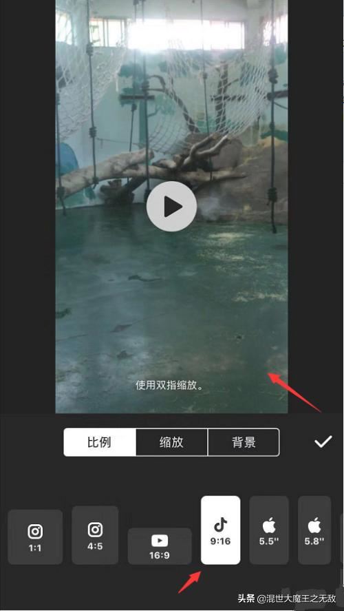 怎么將視頻頁面改成抖音畫布顯示比例？
