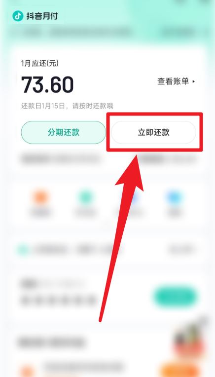 無意用了抖音月付怎么還款？